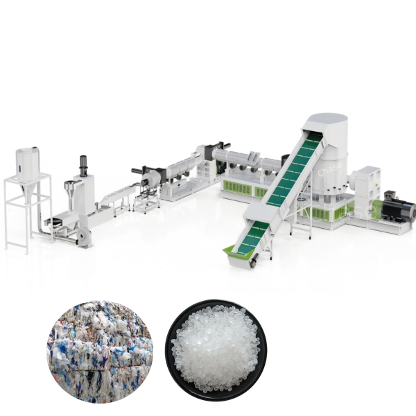 Three machine integrated pelletizing machine